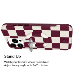 Burgundy Vibe Checker MagSafe Grip Ring