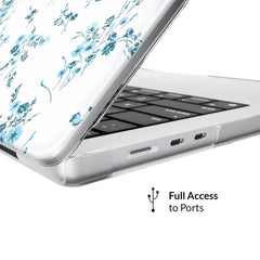 French Blue Floral MacBook Case