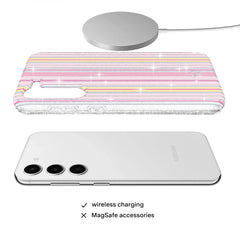 Sunkissed Stripes Glitter Samsung Case