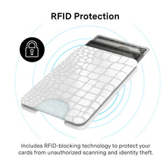 White Croc MagSafe Wallet