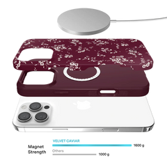 French Burgundy Floral iPhone Case