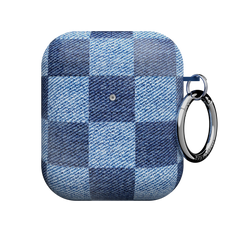 Denim Vibe Checkered AirPod Case