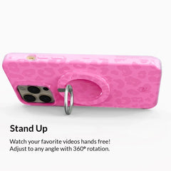 Hot Pink Leopard MagSafe Grip Ring