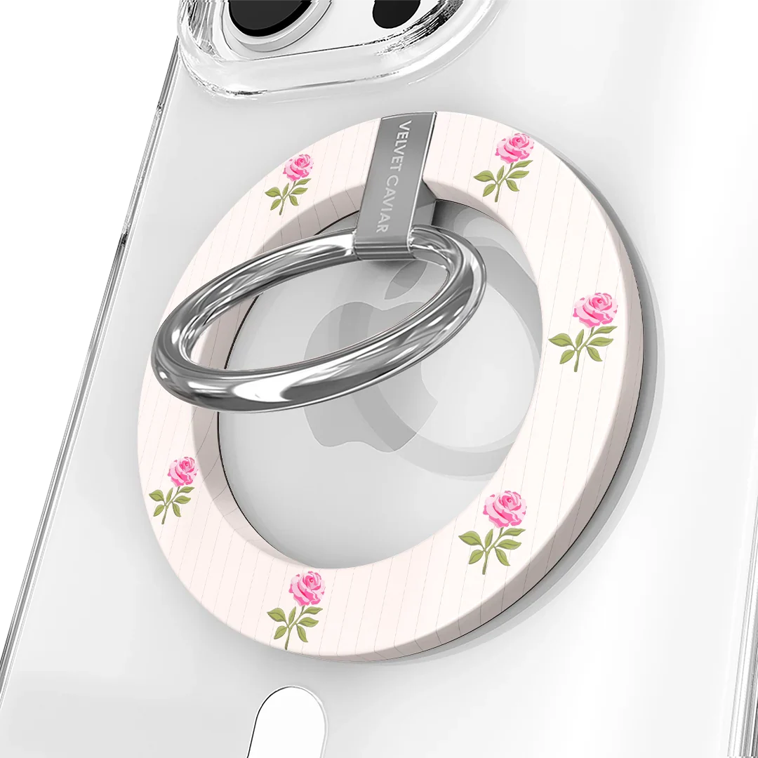 Pink Peony Floral MagSafe Grip Ring