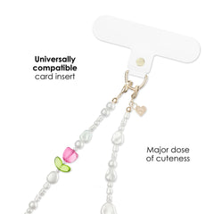 Tulip Pearl Chain Phone Charm
