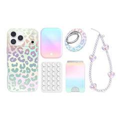 White Opal Leopard iPhone Bundle Set