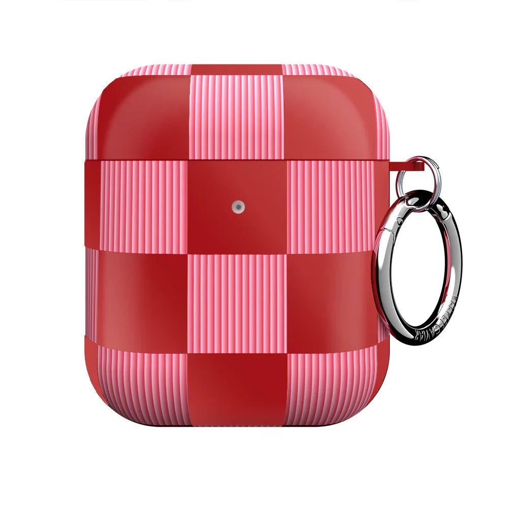 Rose Vibe Checkered AirPod Case
