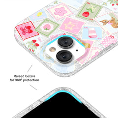 Spring Whimsy Stamps Glitter iPhone Case