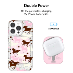 Pink Pony Portable MagSafe Charger Power Pack