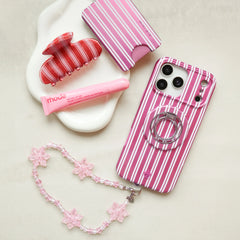 Pink Snowflake Phone Charm