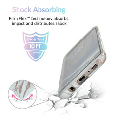 White Marble Rose Gold Chrome 2 Samsung Galaxy Case