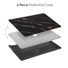 Tiger Black Marble MacBook Case