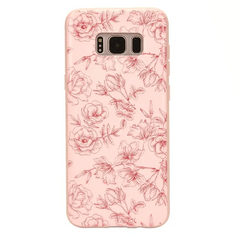 Nude Red Chrome Floral Samsung Galaxy Case