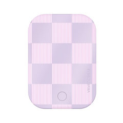 Lilac Vibe Checkered Portable MagSafe Charger Power Pack