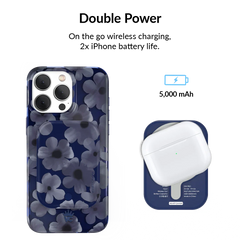 Midnight Blossom Portable MagSafe Charger Power Pack