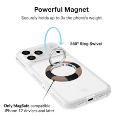 Mocha Vibe Checkered MagSafe Grip Ring