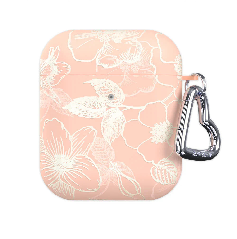 Peach Blossom Floral AirPod Case