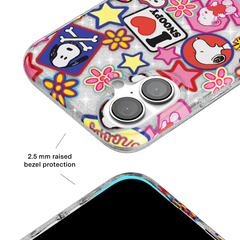 Snoopy Patchwork Glitter iPhone Case